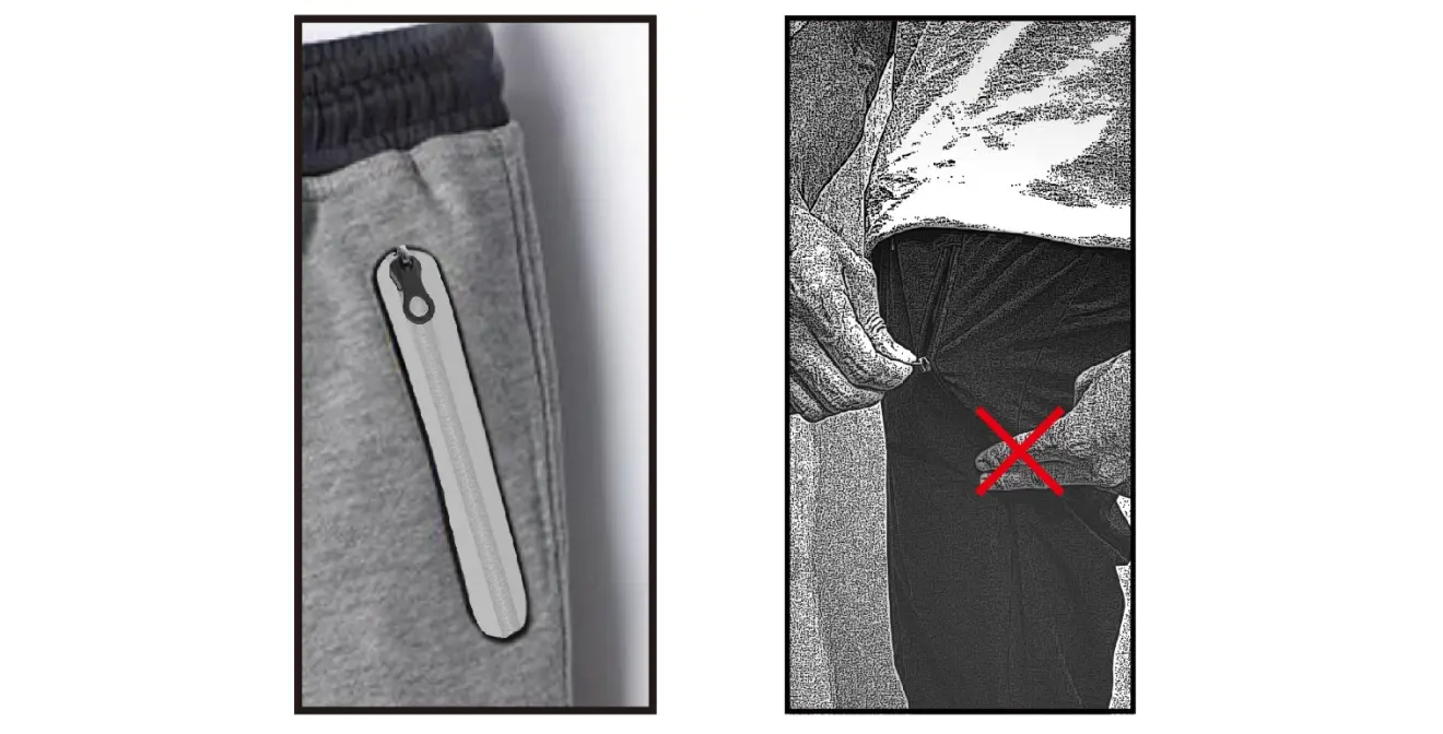 zipper slider malfunction or jamming